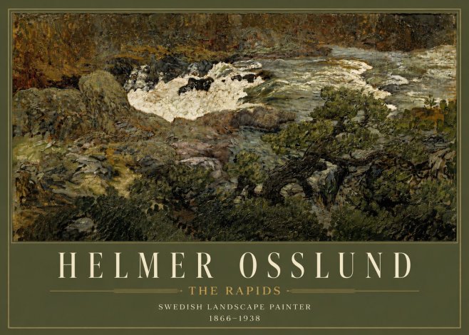 Helmer Osslund The Rapids No3 - Poster