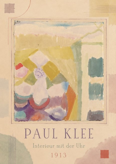 Paul Klee Interieur Mit Der Uhr I No1 - Poster