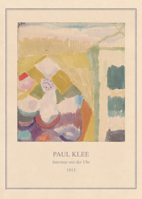 Paul Klee Interieur Mit Der Uhr I No3 - Poster