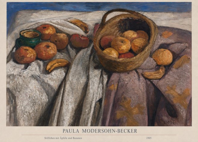 Paula Modersohn-Becker Stillleben Mit Äpfeln Und Bananen No6 - Poster