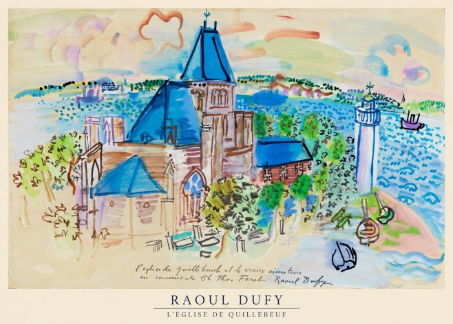 Raoul Dufy L'église De Quillebeuf No5 - Poster