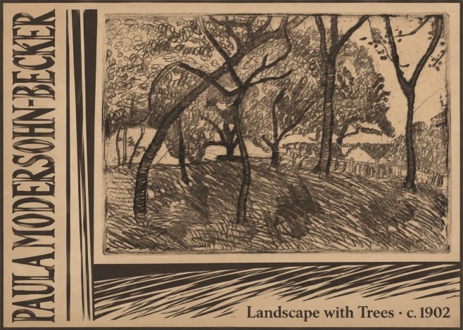 Paula Modersohn-Becker Landscape with Trees No3 - Poster