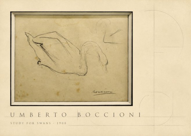 Umberto Boccioni Study for Swans No4 - Poster