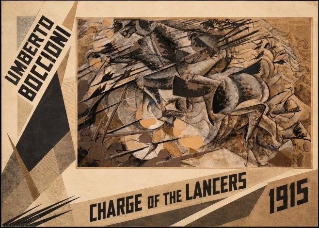 Umberto Boccioni Charge of the Lancers No2 - Poster