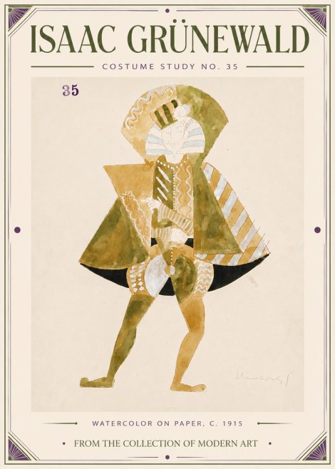 Isaac Grünewald Costume Study No. 35 No4 - Poster