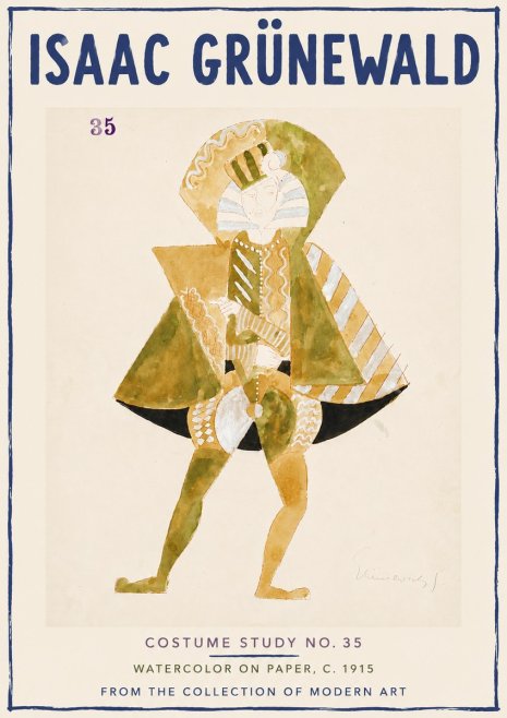 Isaac Grünewald Costume Study No. 35 No6 - Poster