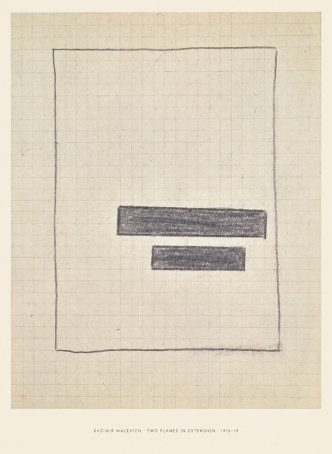 Kazimir Malevich Two Planes in Extension No6 - Poster