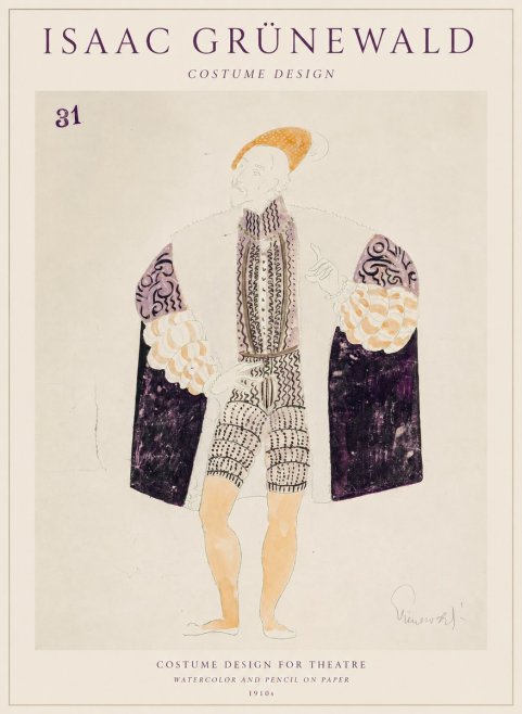 Isaac Grünewald Costume Design for Theatre No1 - Poster