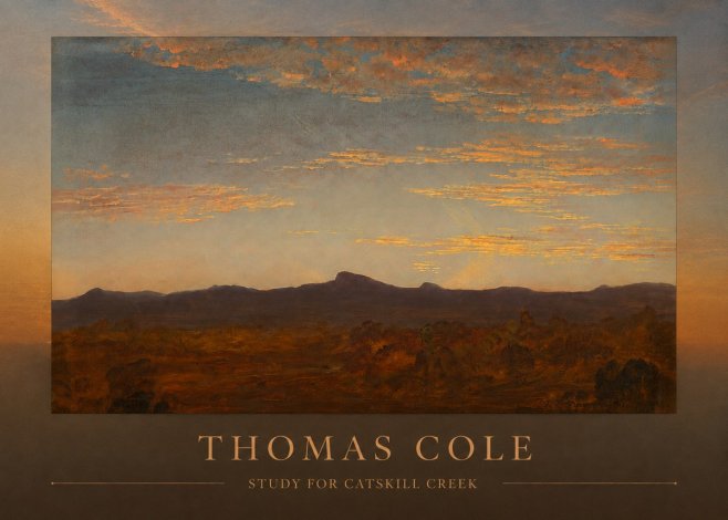 Thomas Cole Study for Catskill Creek II No3 - Poster