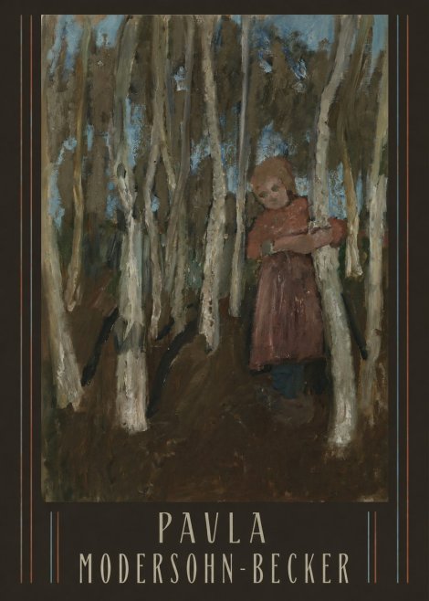 Paula Modersohn-Becker Girl in a Birch Forest No5 - Poster