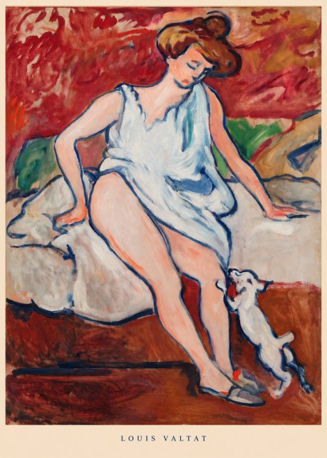 Louis Valtat Woman with a Dog No5 - Poster