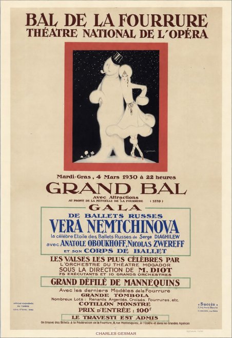 Charles Gesmar Bal De La Fourrure III No6 - Poster