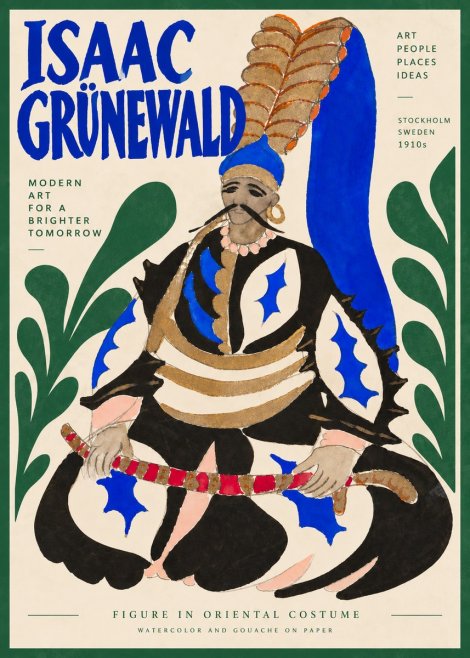 Isaac Grünewald Figure in Oriental Costume No4 - Poster