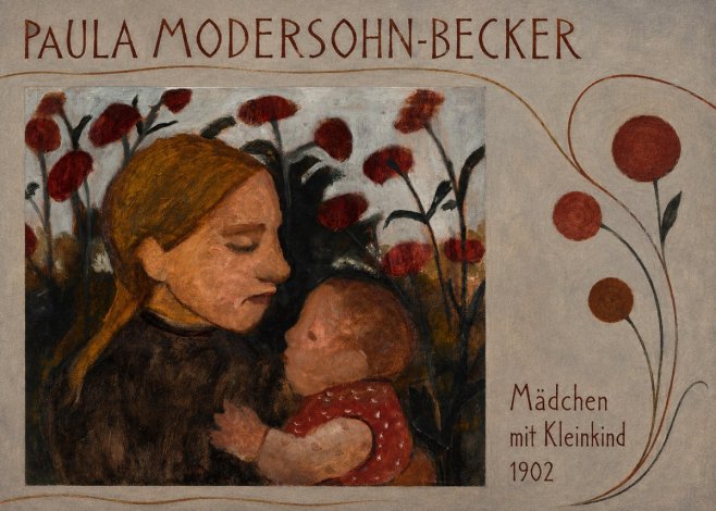 Paula Modersohn-Becker Mädchen Mit Kleinkind II No6 - Poster