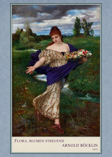 Arnold Böcklin Flora, Blumen Streuend II No3 - Poster
