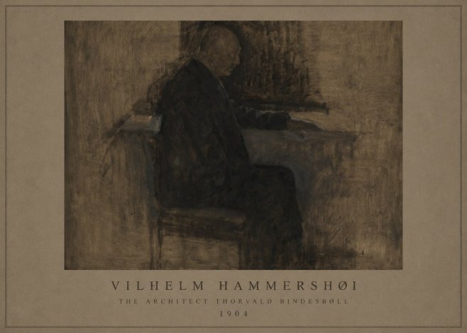 Vilhelm Hammershøi The Architect Thorvald Bindesbøll No1 - Poster