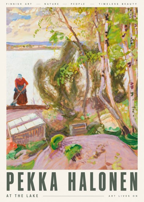 Pekka Halonen At the Lake No6 - Poster