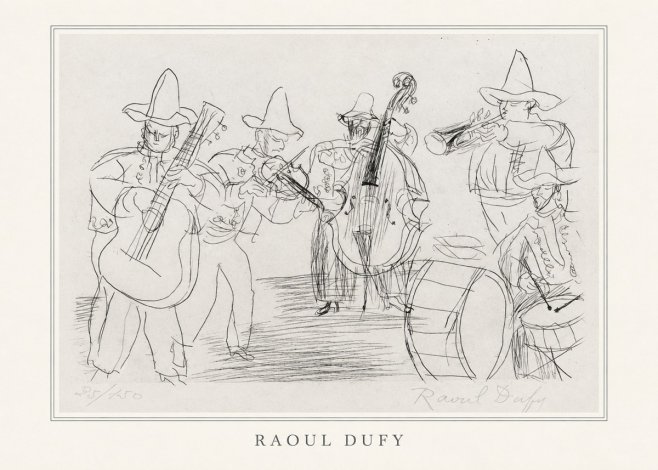 Raoul Dufy Musicians No4 - Poster