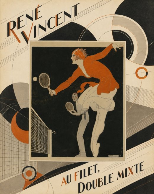 René Vincent Au Filet, Double Mixte No5 - Poster
