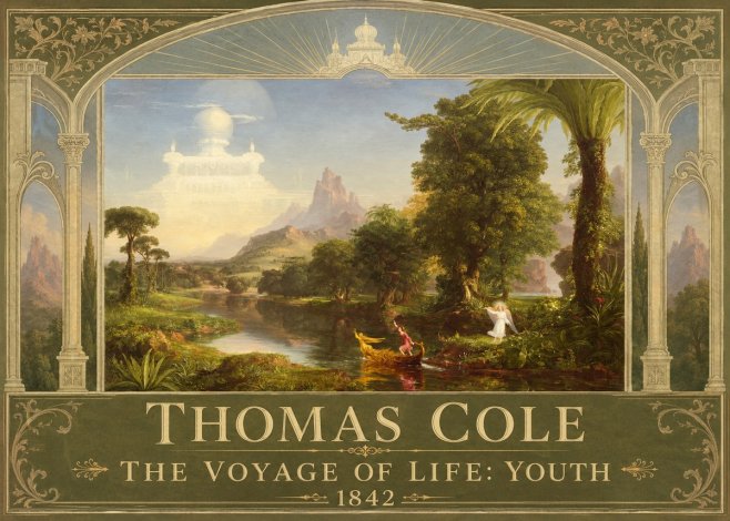 Thomas Cole The Voyage of Life: Youth III No3 - Poster