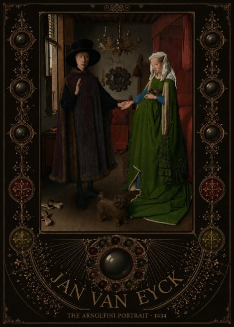 Jan van Eyck The Arnolfini Portrait VII No4 - Poster