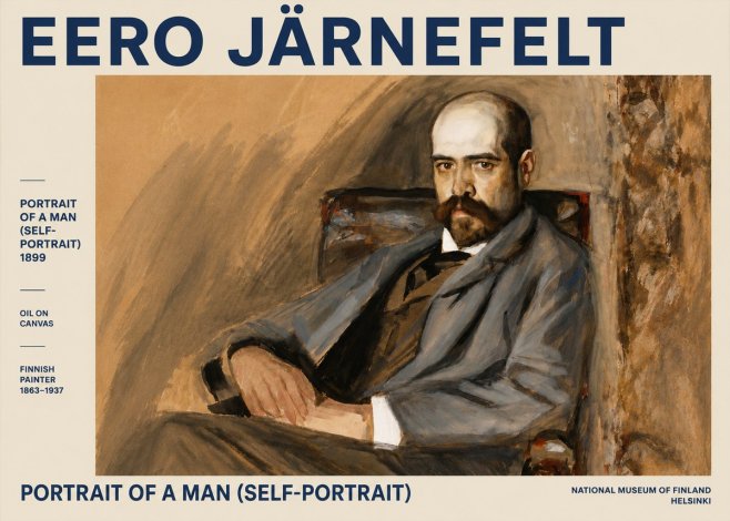 Eero Järnefelt Portrait of a Man (Self-portrait) No4 - Poster