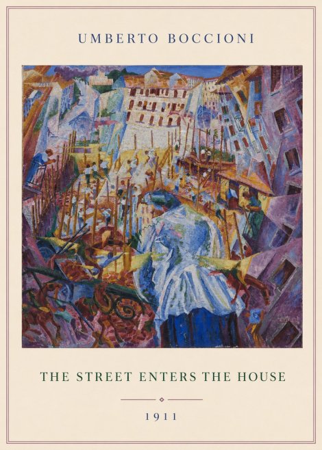 Umberto Boccioni The Street Enters the House No3 - Poster