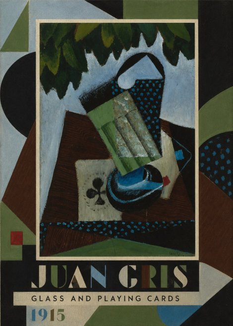 Juan Gris Glass and Playing Cards No1 - Poster