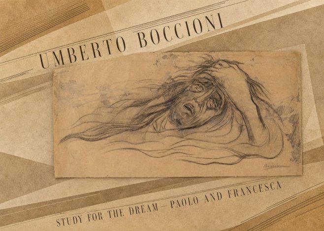 Umberto Boccioni Study for the Dream — Paolo and Francesca No4 - Poster