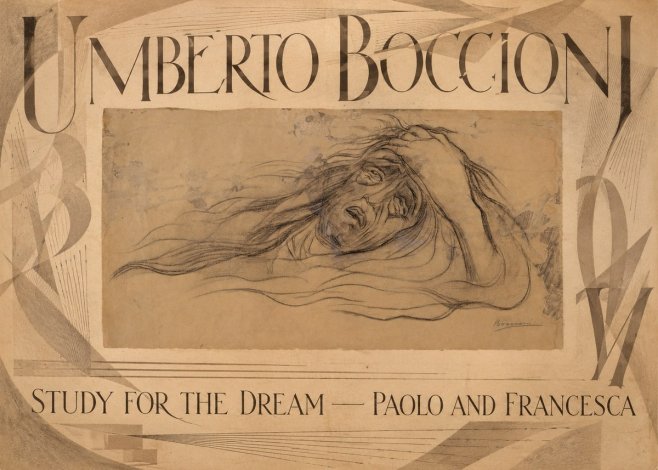 Umberto Boccioni Study for the Dream — Paolo and Francesca No6 - Poster