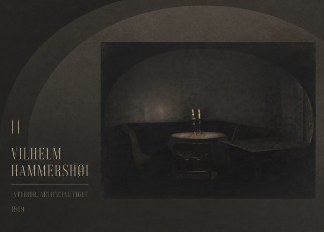 Vilhelm Hammershøi Interior, Artificial Light No3 - Poster