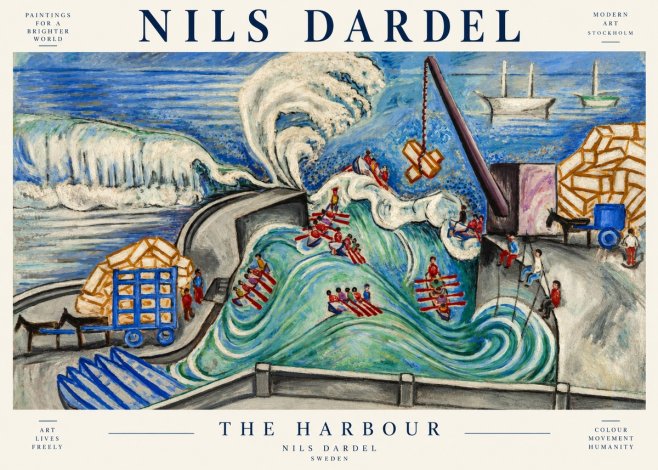 Nils Dardel The Harbour No3 - Poster