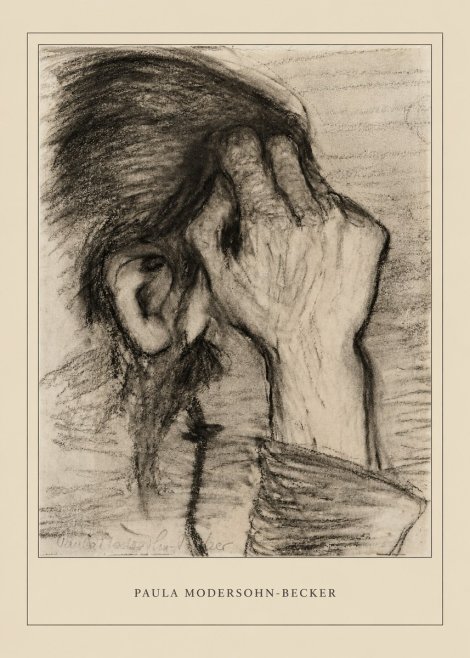Paula Modersohn-Becker Head of a Girl with Rosary No4 - Poster