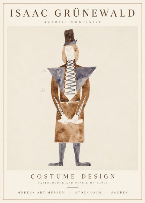 Isaac Grünewald Costume Design XIII No4 - Poster
