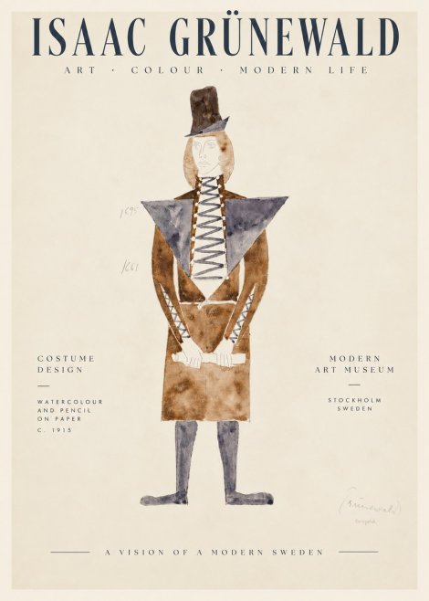 Isaac Grünewald Costume Design XIII No6 - Poster