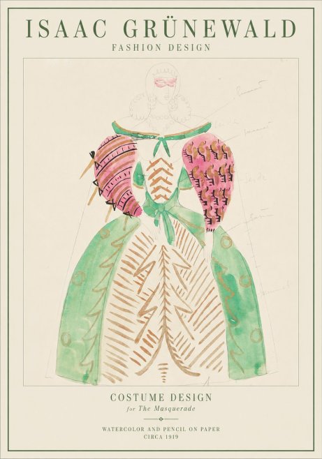 Isaac Grünewald Costume Design for the Masquerade No1 - Poster