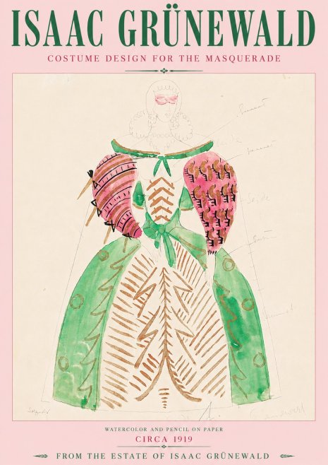 Isaac Grünewald Costume Design for the Masquerade No4 - Poster