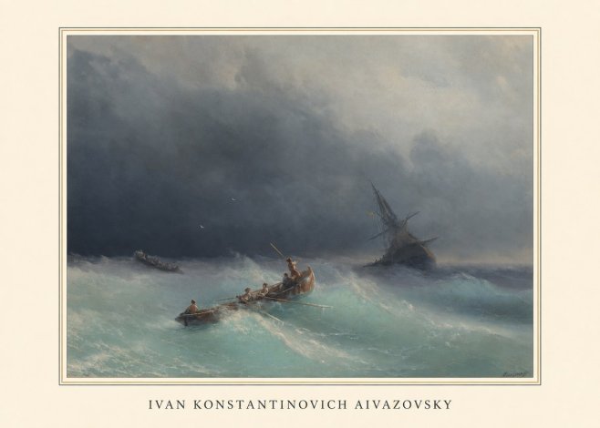 Ivan Konstantinovich Aivazovsky Shipwreck No3 - Poster