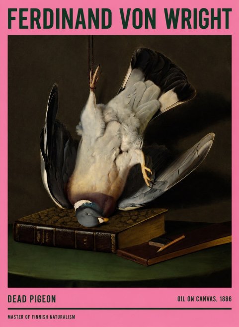 Ferdinand von Wright Dead Pigeon No2 - Poster