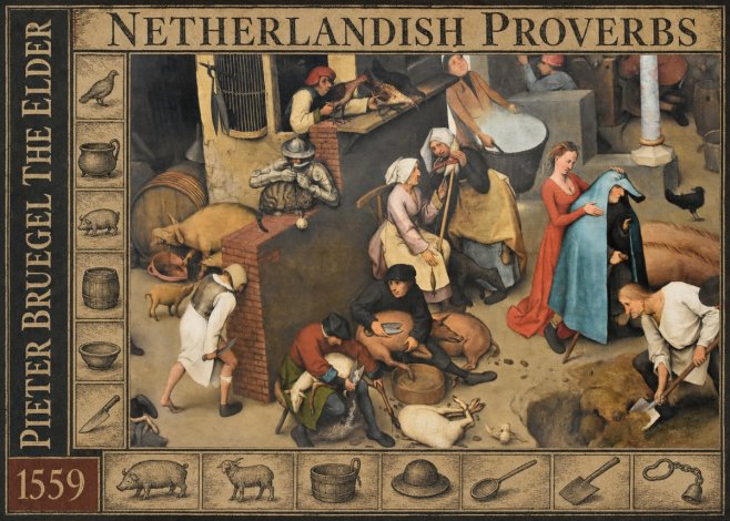 Pieter Bruegel Netherlandish Proverbs VIII No6 - Poster