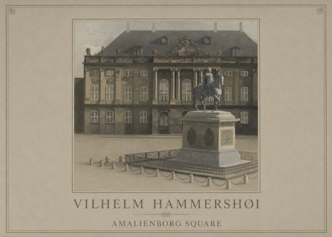 Vilhelm Hammershøi Amalienborg Square II No1 - Poster