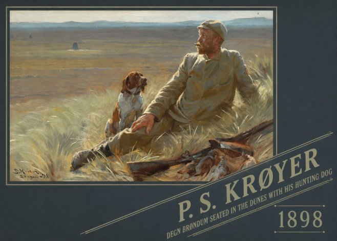 P.S. Krøyer Degn Brøndum Seated in the Dunes with His Hunting Dog No6 - Poster