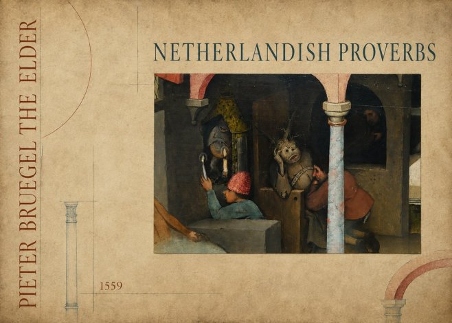 Pieter Bruegel Netherlandish Proverbs IX No3 - Poster
