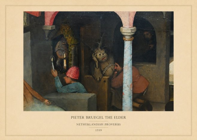 Pieter Bruegel Netherlandish Proverbs IX No5 - Poster