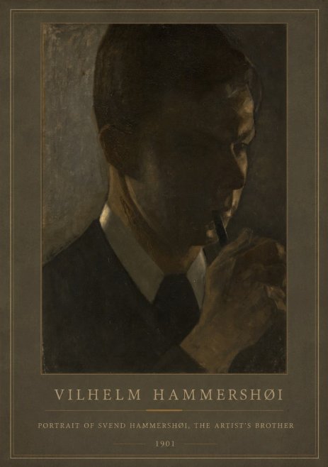 Vilhelm Hammershøi Portrait of Svend Hammershøi, the Artist's Brother No1 - Poster