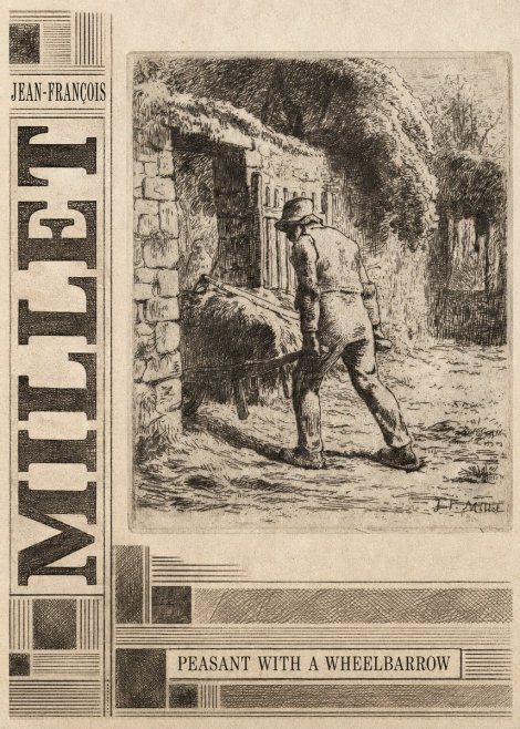 Jean-François Millet Peasant with a Wheelbarrow No5 - Poster