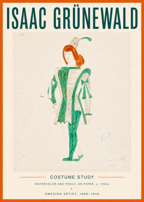 Isaac Grünewald The Harlequin No6 - Poster