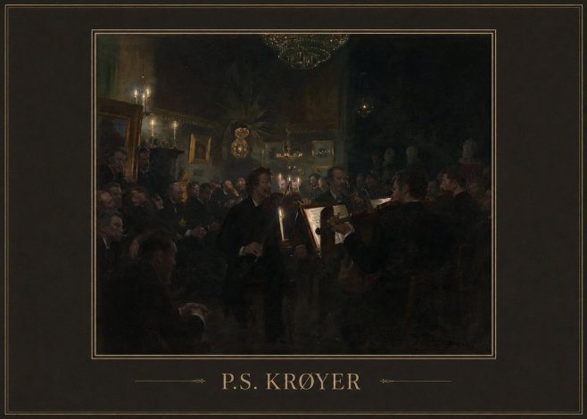 P.S. Krøyer An Evening at Høeberg's Home No4 - Poster