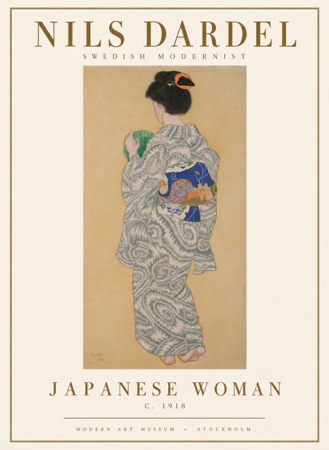 Nils Dardel Japanese Woman No1 - Poster