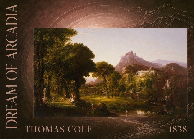 Thomas Cole The Dream of Arcadia No5 - Poster